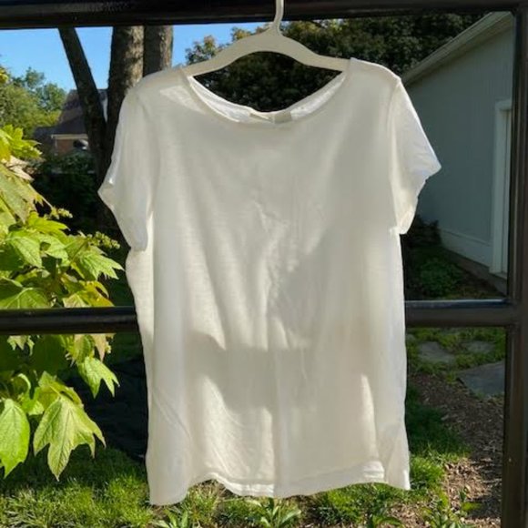 St. Tropez Tops - St. Tropez West Plain White T-Shirt